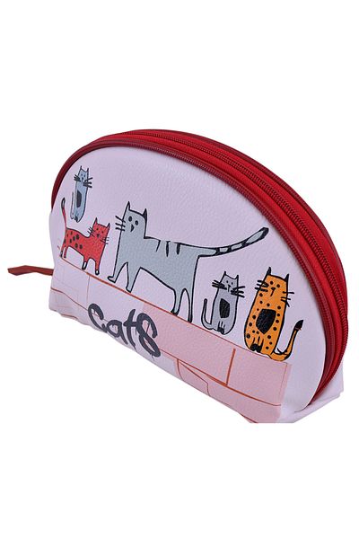 Biggdesign Cats Deri Makyaj Çantası