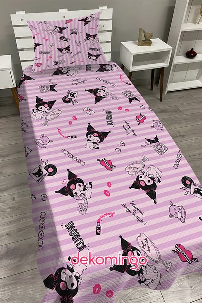dekomingo Striped Pink Curomiles Baby and Children's Room Pike Set