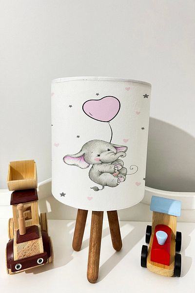 dekomingo Heart Balloon Elephant Patterned BABY AND CHILDREN'S ROOM LAMP