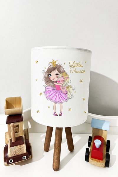 dekomingo Princess Baby and Children's Room Lampshade Wrapped with Horned Horses