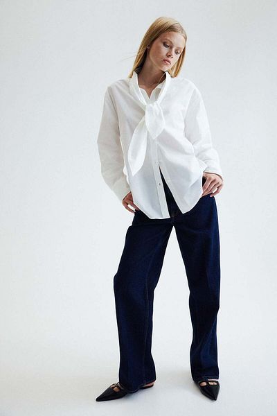 H&M Tie-neck blouse