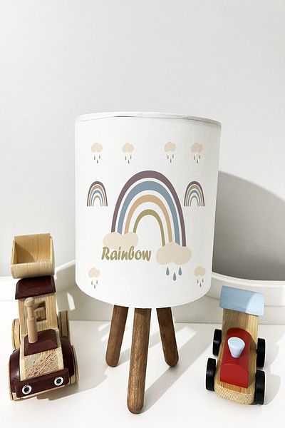 dekomingo Soft Rainbow Rainbow Patterned Children's Room Lamp Shade
