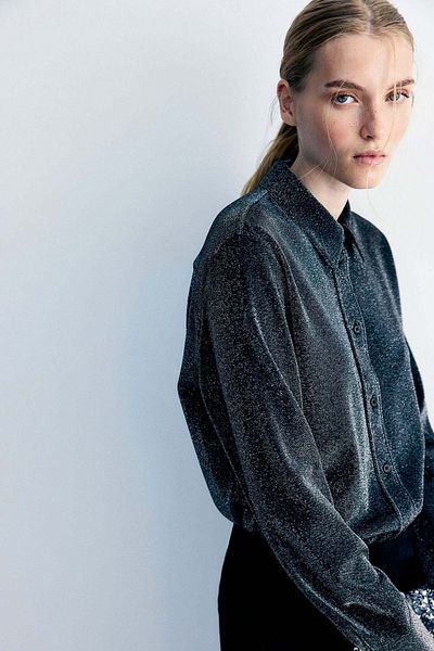 H&M Glittery shirt