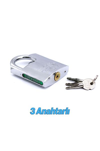 UGR Padlock Anti-Theft Steel Lock Workplace Garage Shutter Door Safety 75 mm with 3 Keys