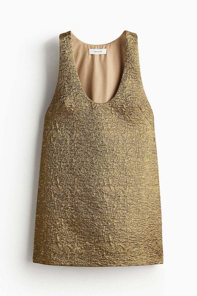 H&M Shimmering jacquard-weave dress