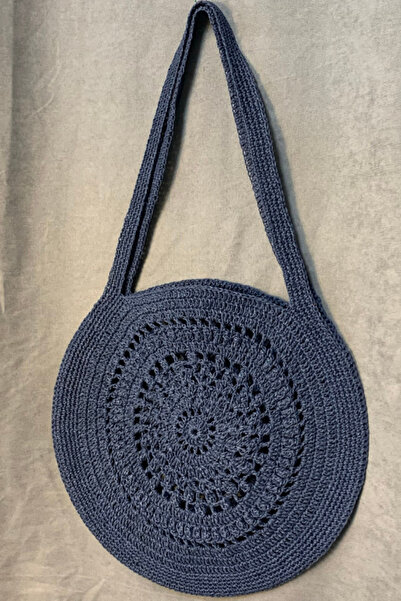 Uretti - Yıldız 7202 Ручна робота з паперу, плетена сумка - темно-синя