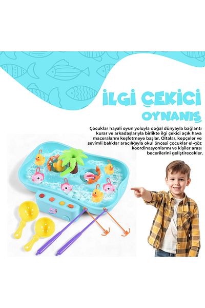 Ogi Mogi Toys Wasserzirkulations-Angelspiel mit Batterie und Musik
