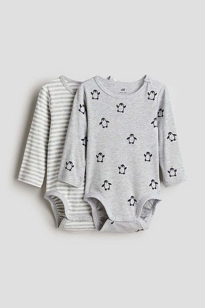 H&M 2-pack Long-sleeved Bodysuits