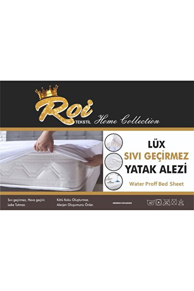 Roi Tekstil Tek Kişilik Ter Kir Ve Sıvı Geçirmez Koruyucu Lüx Fitted Komple Lastikli Yatak Alezi