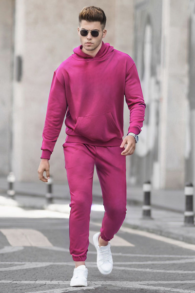 CMZ COLLECTİON Ανδρικό σετ φούτερ με κουκούλα oversized και ελαστικά μανίκια