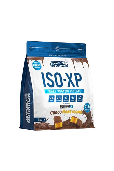 applied nutrition بروتين مصل اللبن المعزول بنسبة 100% من ISO-XP، بنكهة العسل والشوكولاتة، 1 كجم
