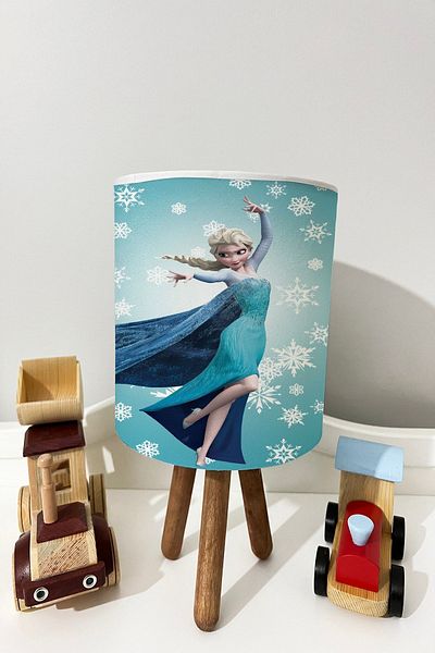 dekomingo Girl Character Snowflake Patterned Baby and Children's Room Lampshade