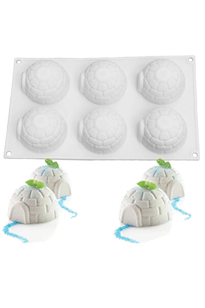 PASTRY PLANET Professional Silicone Iglo Mold with 6 Compartments