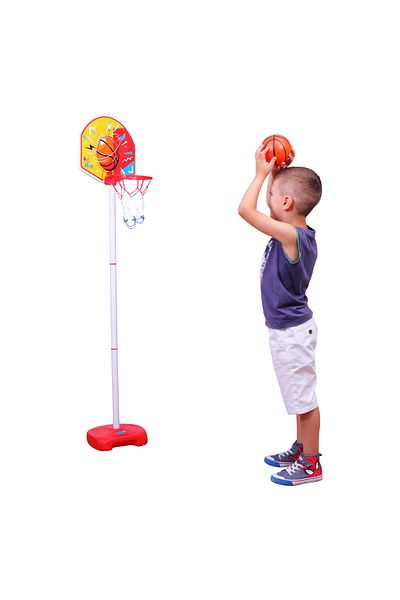 Ogi Mogi Toys Ogi Mogi Indoor And Outdoor Basketball Set, Adjustable Height Pole 2.4 To 5 Ft