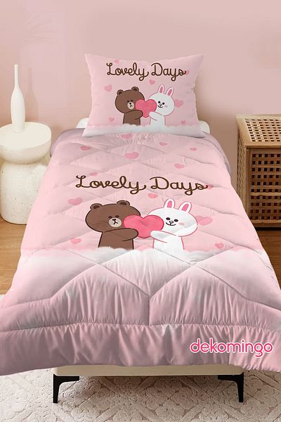 dekomingo Bubu and Dudu Patterned Quilted Organ - Hearted