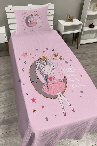 dekomingo Pink Moon Princess Baby and Child Base Pique Set