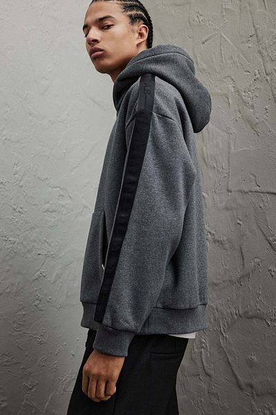 H&M Loose Fit Hoodie with sidestripes