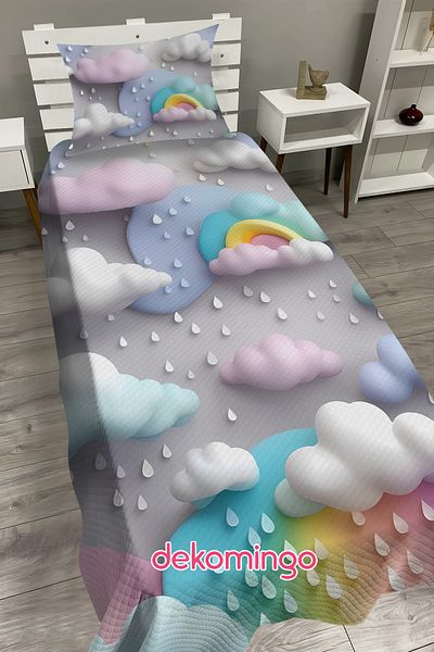 dekomingo Three-Dimension Clouds Baby and Children's Room Pike Set