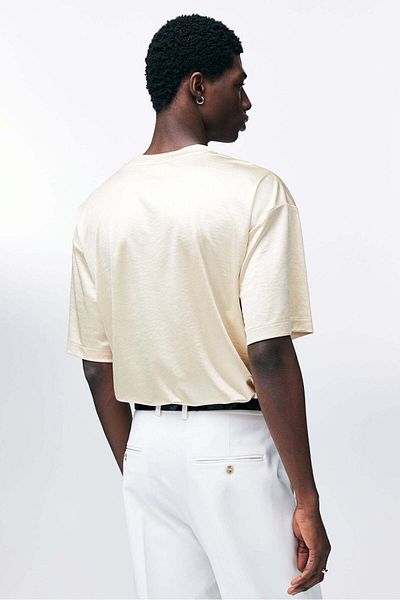 H&M Loose Fit Satin T-shirt