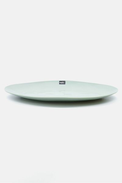 Zak! Designs Porcelain Serving Platter, Light Olive