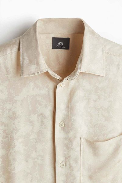 H&M Regular Fit Satin Shirt