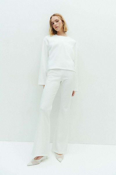 H&M Flared fine-knit leggings