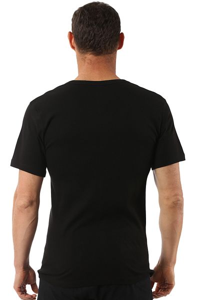 ÖZKAN underwear Özkan 0115 Men's 100% Cotton Rib Fabric Flexible Comfortable Wide Collar Short Sleeve Undershirt Undershirt