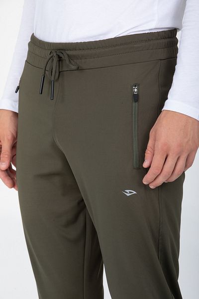 DYNAMO Men's Khaki Sweatpants Diver Fabric Leg Elastic 133