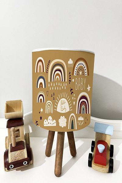 dekomingo MUSTARD DINASOR AND RAINBOW BABY AND KIDS ROOM LAMP SHADE