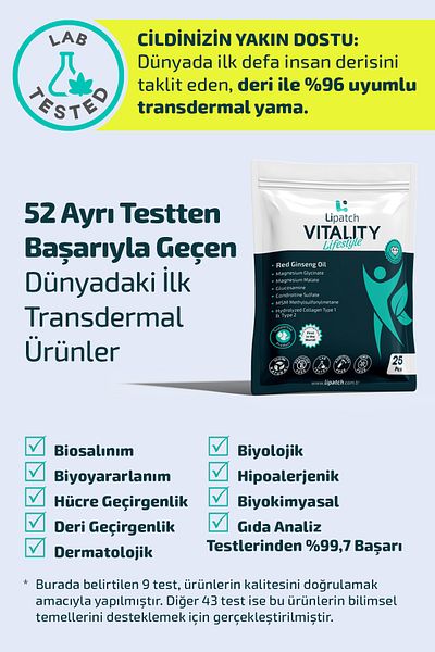 Lipatch VITALITY Life Style Zindelik وشريط التوازن 25 قطعة