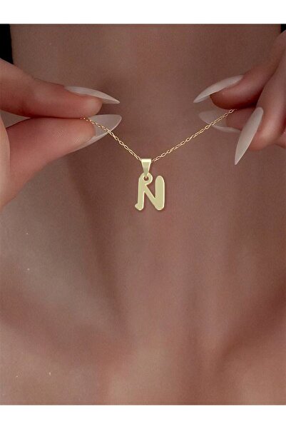 JEWELAi 14 ayar altın N Harfi Kolye Ucu 0.3 gr, KC17010 Kodlu