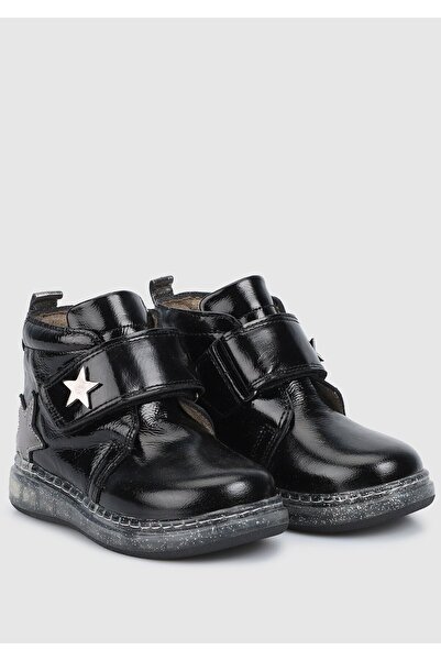 Kiddo Siyah Deri Erkek Çocuk Bot