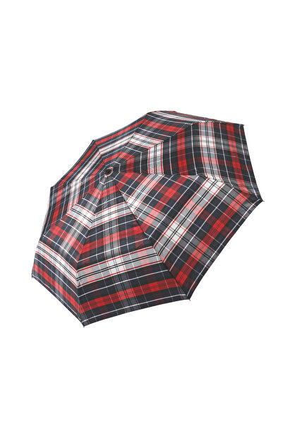 Angel Eyes Kare Bordo Lacivert Desenli Fiber Telli Rüzgara Dayanıklı Tam Otom...