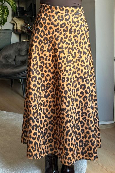 Qenz Mustard Leopard Print Skirt