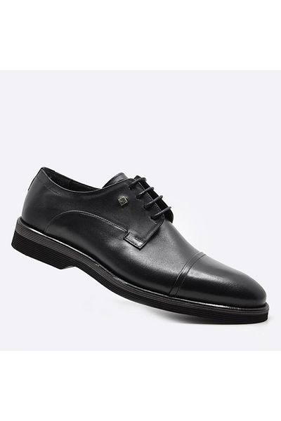 Fosco Black Genuine Leather Men's Casual Shoes - 3103 46