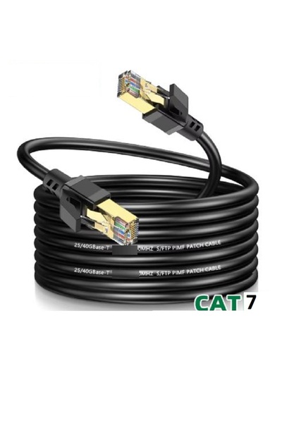 Derwell Yeni Nesil 10 Metre Cat 7 Patch Kablo Cat 7 Ethernet Kablosu 10gbps I...