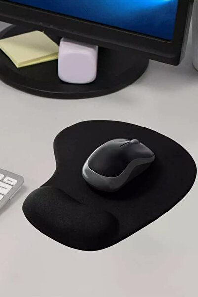MAROKEN Oyuncu Mousepad Siyah Oval Mouse Altlığı Ergonomik Bilek Destekli Mouse Pad Ofis Oyun Masa Organizer