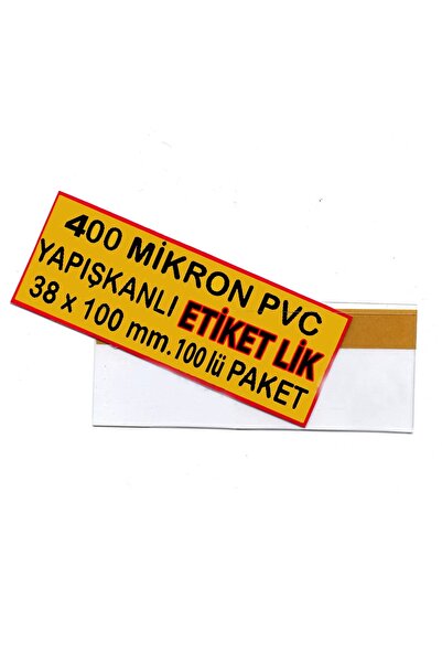 CYS ETİKET Pvc Arkası Yapışkanlı Raf Önü Fiyat Etiketliği 100'lü Paket 1030-1