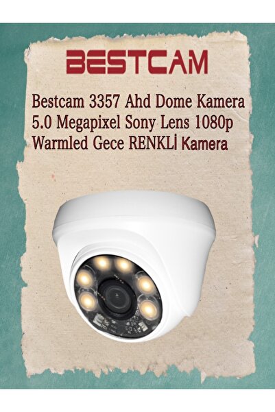 Ahd 3357 Dome Kamera 5 Mega Piksel Sony Lensli 1080p Warm Led Gece Renkli Kamera