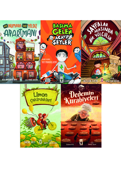 Timaş Çocuk 3. ve 4. Sınıf Okuma Seti 5 Kitap On Numara Beş Yıldız Apartmanı-...