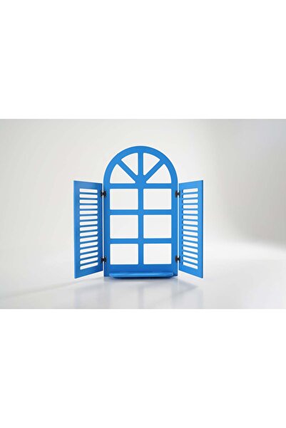 kozawoodart Dekoratif Duvar Ahşap Panjur Pencere Çiçeklik Duvar Rafı