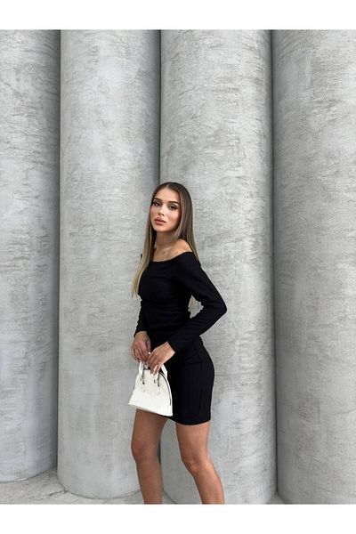İKLİM LİFE BOAT NECK DRESS
