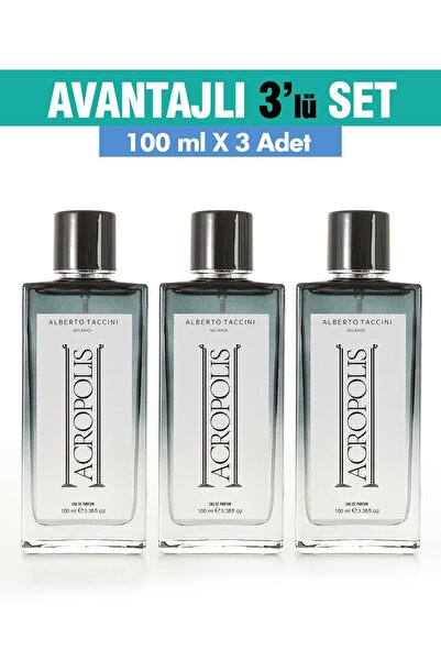 Alberto Taccini 3'Lü Set Alberto Taccini ACROPOLIS Erkek Parfümü - 100 ml