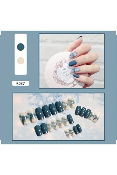Alya Nail Studio Kadın Jel Nail Art Baskılı Petrol Yeşili Gradyan Design Bade...
