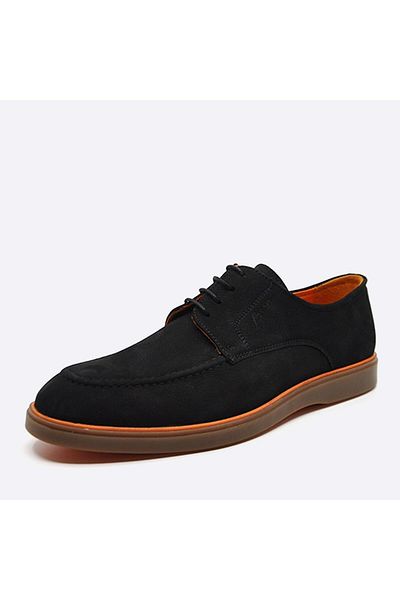 Fosco Men's Casual Nubuck Leather Shoes - Black 9941