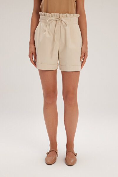 adL Beli Fırfırlı Önden Bağcıklı Şort