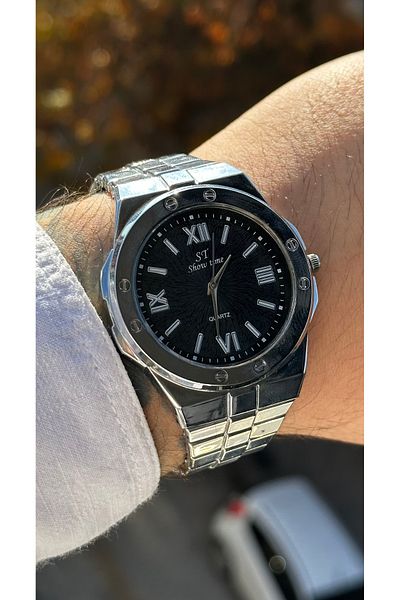 Show Time Stainless Steel Men's Wrist Watch