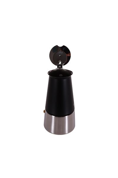 Any Morning Espressomaschine, Espressomaschine, Edelstahl, Induktion, Mokkakanne, 300 ml, Schwarz Fe001-6