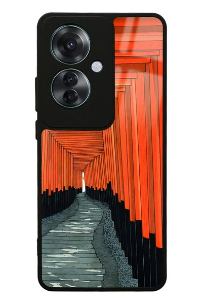 Spoyi Oppo Reno 11F 5g Glossy Phone Case with Pastel Windows Design