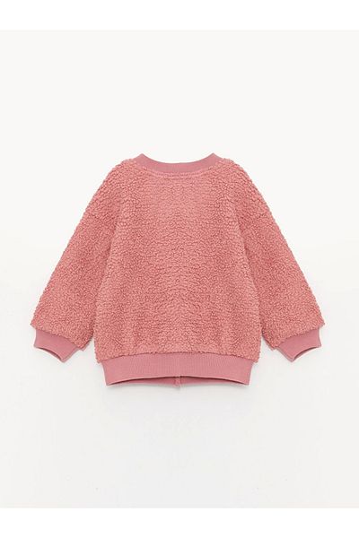 LC Waikiki Lcw Baby Pink Baby Girl Zippered Sweatshirt
